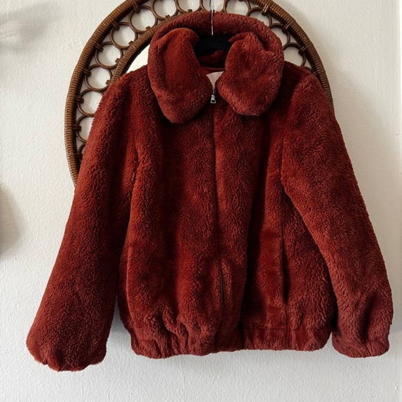 Rebecca Taylor Jackets & Blazers - Rebecca Taylor faux fur bomber jacket coat in spice size M